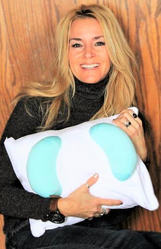 Helene, the inventor of the Back to Beauty Anti Wrinkle Head Cradle Beauty Pillow for Back Sleeping Beauty Sleep for Anti Aging Wrinkle Prevention also great for Anti Acne